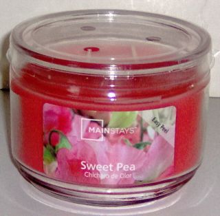 Sweet Pea Candle lite Mainstays 11.5oz 3 Wick Glass Jar Candle Made 