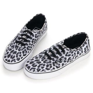 BN VANS Authentic (Leopard) Black / White Unisex Canvas Shoes #V348