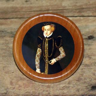 Portrait Black Gown Tudor QUEEN ELIZABETH I Art Tie Tack or Ring or 