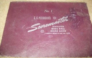 1950s Baseball Score Book Middletown MD Vs Local Teams