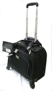 Ellen Tracy 16” Rolling Tote Briefcase Carry Bag MSRP $220   Black