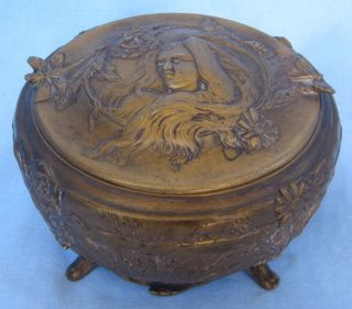 Robinet Art Nouveau French Bronze Box By Barbedienne