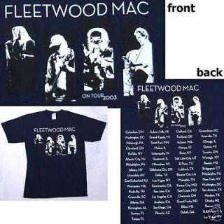 FLEETWOOD MAC BAND PICS 2003 TOUR BLUE T SHIRT LARGE NEW