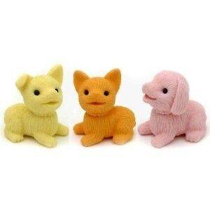 IWAKO Japanese Collectible Puzzle Erasers   3 Puppies
