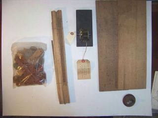 Vintage Wooden Erector Style Set c.1905 w/ Electric Motor and Picture 