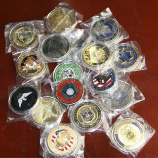 Lot of 17 / Different Police Challenge Coins /S507 / LAPD / SFPD 