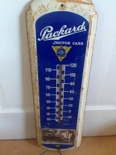 VINTAGE PACKARD MOTOR CARS THERMOMETER LARGE IN GREAT WORKING 