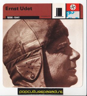 ERNST UDET Luftwaffe Equipment Chief WW2 PICTURE CARD