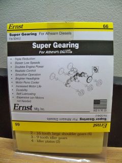 ERNST #66 ATHEARN DIESEL SUPER GEARING KIT for SD40 2 321 RATIO NEW 