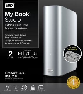 NEW* WD My Book Studio 2TB 3.5 External USB Firewire Hard Drive PC 