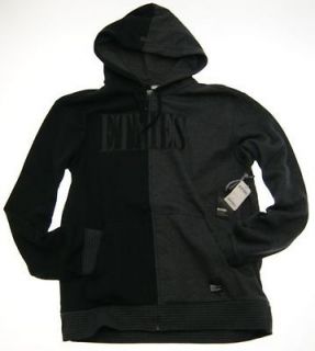 Etnies Flavor Furll Zip Fleec Black Sweatshirt Men size XL