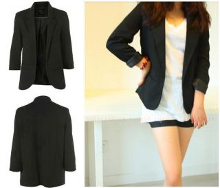 Womens Ladies School Uniforms Business Blazer Suit OL Jacket S M L