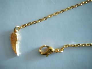   GOLD COLOUR ANKLE CHAIN WITH DAINTY ANGEL WING CHARM*CHOICE OF SIZE