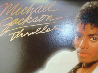 1983 Michael Jackson Thriller 33 rpm lp album original dust cover 1 