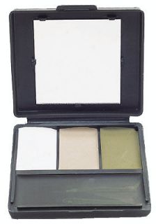   FACE PAINT COMPACT   4 COLORS LIGHT GREEN  LOAM WHITE & SAND & MIRROR