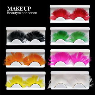Different colors of Big Feather False Eyelashes for Nightclub D0120