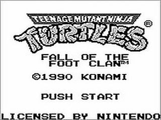 Teenage Mutant Ninja Turtles Fall of the Foot Clan Nintendo Game Boy 