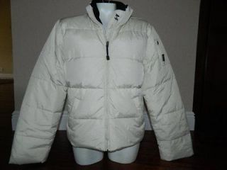 Abercrombie and Fitch Women Cream DOWN Winter Coat Jacket sz M $186 