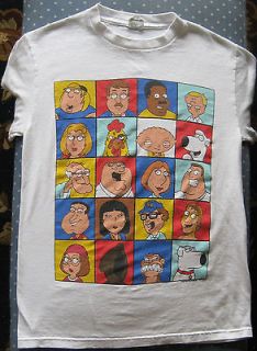 Family Guy T Shirt Size S Characters Montage Squares small brady 