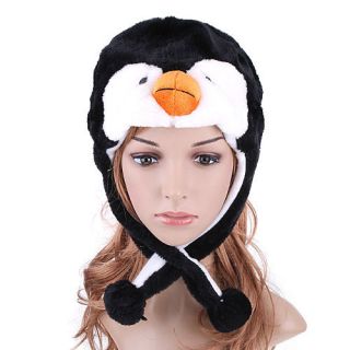 Cartoon Animal Penguin Mascot Plush Warm Cap Hat H2742
