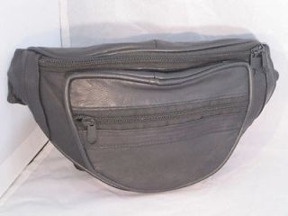 GENUINE LEATHER FANNY PACK DESIGNER STYLE NEW BLACK GREAT GIFT IDEA