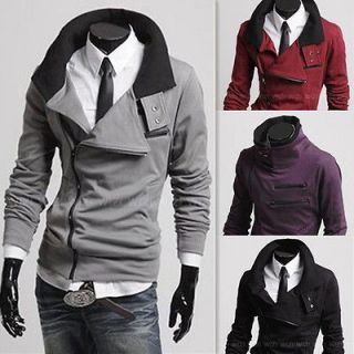 Fashion Korean Mens Long Sleeve Slim Fit Jacket/Coat/Sweatshirt/Top 