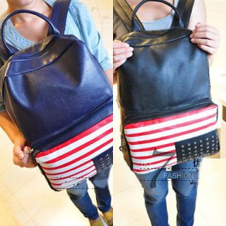 Fashion American Flag Punk Black / Dark Blue Handbag Backpack School 