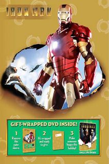 Iron Man DVD, 2008, Wrapped and Ready Edition Sensormatic Packaging 