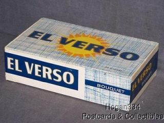 Vintage El Verso Bouquet Cigar Box Blue & White