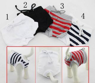 Pet Underwear Dog Shorts Pants 100% Cotton with Tail Hole Comfortable 