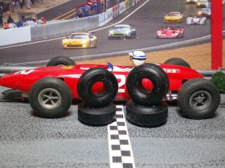 24 URETHANE SLOT CAR TIRES 2 pair fit Cox Ferrari F1