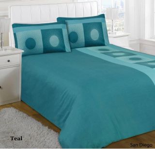 Soft Touch Duvet Cover San Diego Teal + 2 P/cases (Single, Double 
