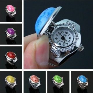   Stainless Steel Silver Finger Key Ring Quartz Watch Jewelry US 2 3 4