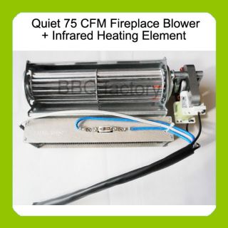 Electric Fireplace Blower Fan Infrared Heating Element for Heat Surge