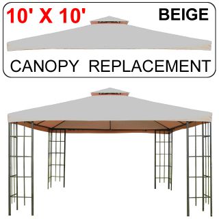 NEW 10 x 10 Two Tier Canopy Gazebo Replacement Top Cover Patio Outdoor 