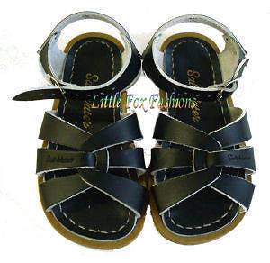New Sun San Saltwater Original Black Sandals Sz 3T   3Y