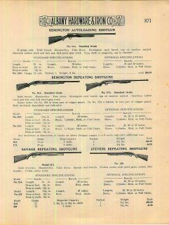 1924 Remington Marlin Savage Iver Johnson Stevens Rifles Shotguns 10 