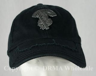   SONS OF ANARCHY Grim Reaper Metal Logo Patch Fitted Hat Cap NEW