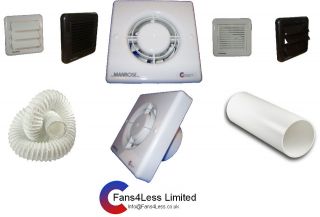 Manrose XF100T Timer Toilet Extractor Bathroom Fan With or Without Kit 