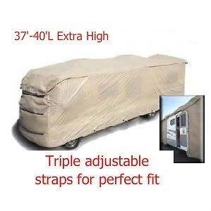 Extra High Class A RV Motorhome Travel Trailer Cover. Fit 37 40 Long 