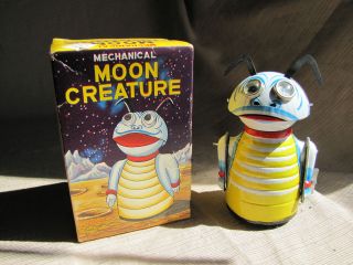 Marx Moon Creature with Original Box Working Wind Up Space Alien