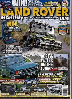 Land Rover Owner Magazine 7/08 S1 80 inch, Outback, Gwac Discovery 