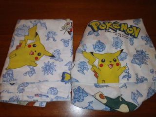 VINTAGE NINTENDO POKEMON 1998 TWIN FLAT AND FITTED SHEET SET