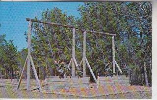 Trainees On Obstacle At Noth Fort Polk, La. Postcard