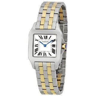 Cartier Womens W25067Z6 Santos Demoiselle Silver Dial Watch Watches 