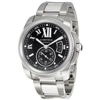 Cartier Mens W7100016 Calibre De Cartier Black Dial Watch Watches 