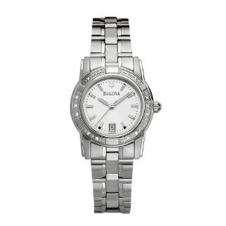 Bulova Womens 96R112 Diamond Accented Bracelet Watch Watches  