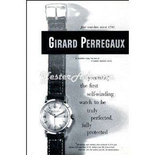  Vintage Ad Girard Perregaux Gyromatic   The first self winding watch 
