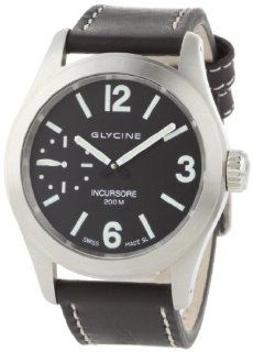 Glycine Incursore Manual Black Dial on Strap Watches 