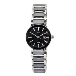 Rado Womens R30942152 Quartz Stainless Steel Black Dial Watch 